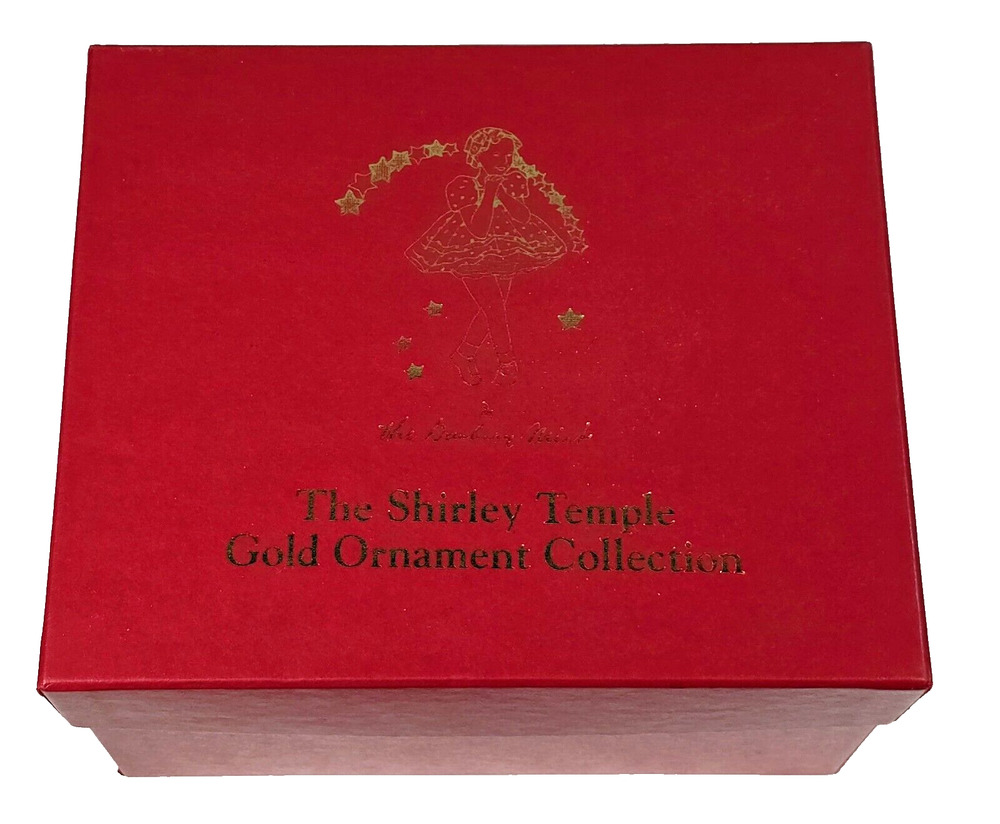 Vintage Danbury Mint Gold 2D Shirley Temple Christmas Ornament Collection